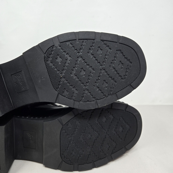 Zodiac Combat Women's Paxon Boots Sz 9.5M Black Faux Leather Lace & Zip Heeled - Picture 7 of 13